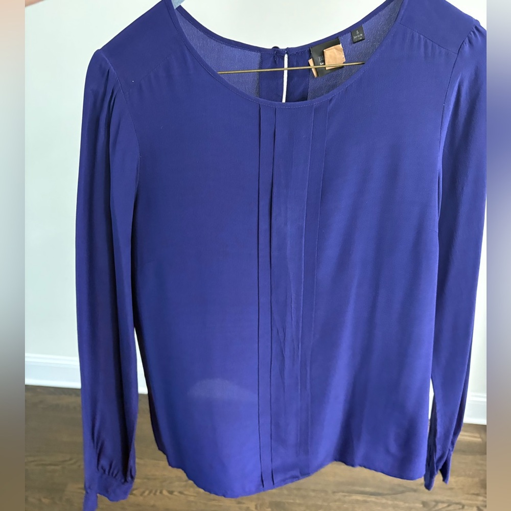 Saks Fifth Avenue Black Label Royal Blue Blouse